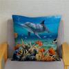 Чехол на подушку с рисунком океанского дельфина, подушка с принтом подводного мира, детский диван, домашний декор