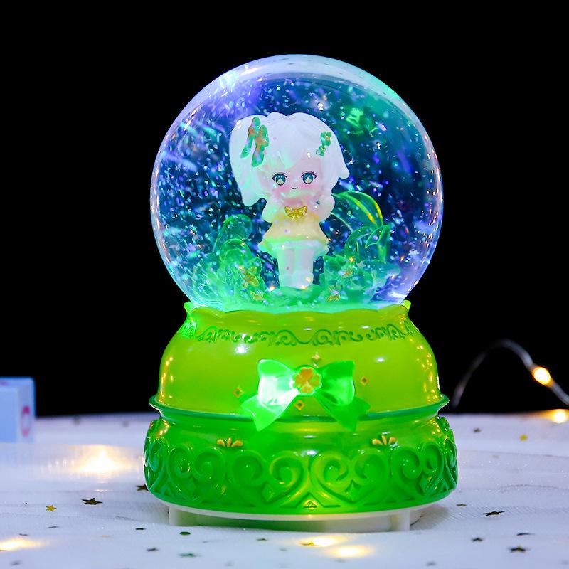 Pink Heart Castle Music Box Lantern - Snow Princess Dream Castle Birthday Gift