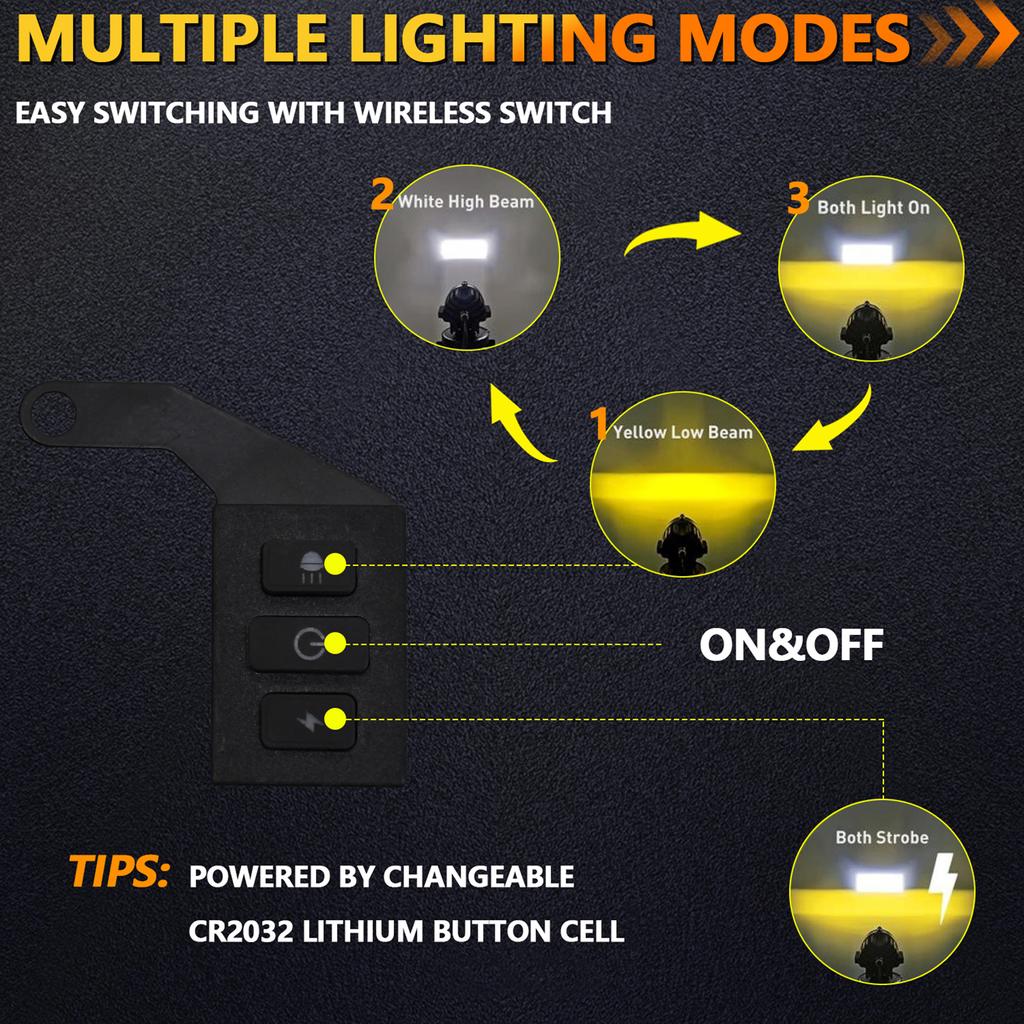 Motorcycle Wiring Harness Kit, 300W 16 AWG Waterproof Connector Wiring Harness Kit Motorcycle Spotlight Wiring Harness