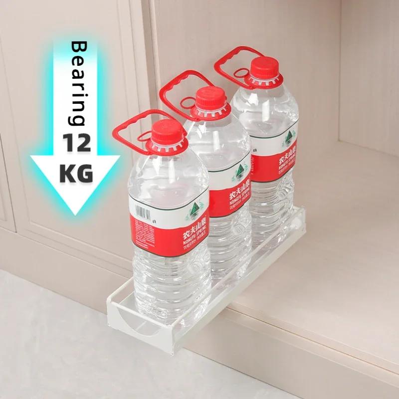 Полка для хранения кухонного шкафа, настенная направляющая, выдвижной ящик, стеллаж для хранения с зазором, органайзер под раковиной, домашний органайзер, полка