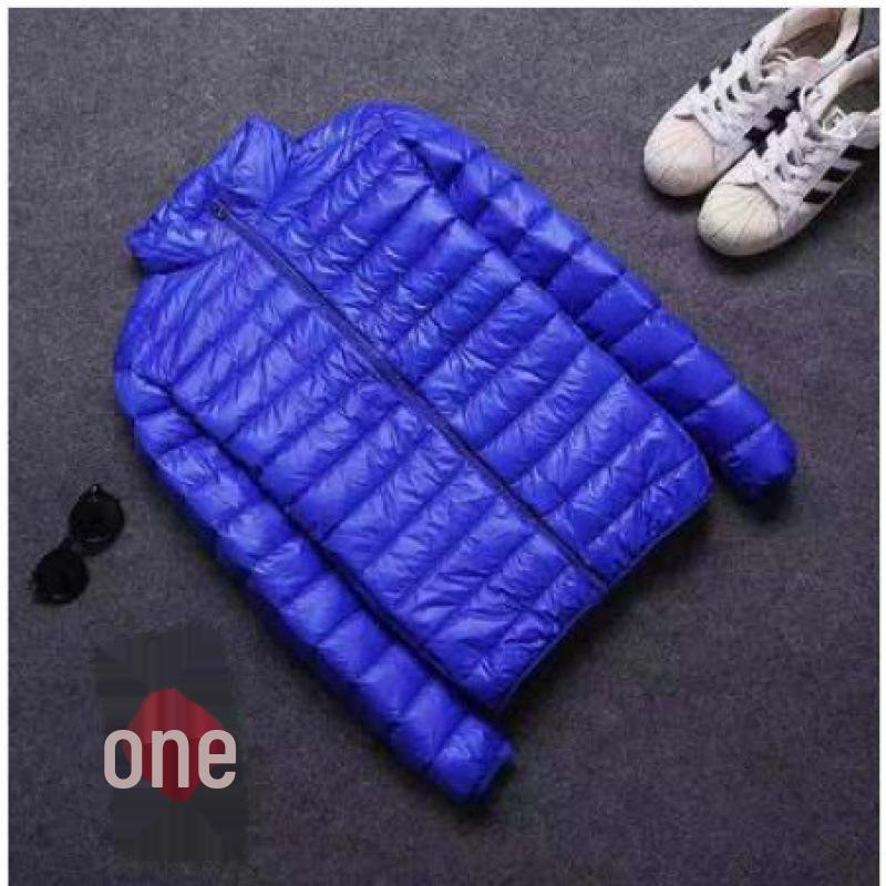 Мужская куртка из хлопка с капюшоном и перьями — популярное легкое и тонкое зимнее пальто, короткий фасон, воротник-стойка, большие размеры.