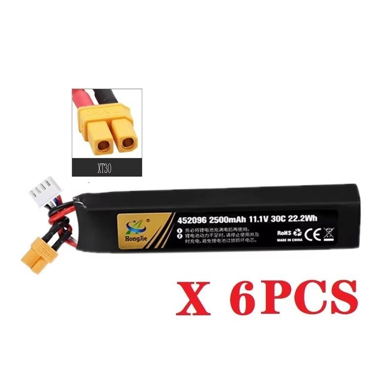 Водяной пистолет Airsoft 11.1V 3S 2500mAh 30C 452096 LiPo Аккумулятор с разъемом T/Tamiya/XT30 для страйкбольного пистолета с шариками, электрических игрушек, запчасти