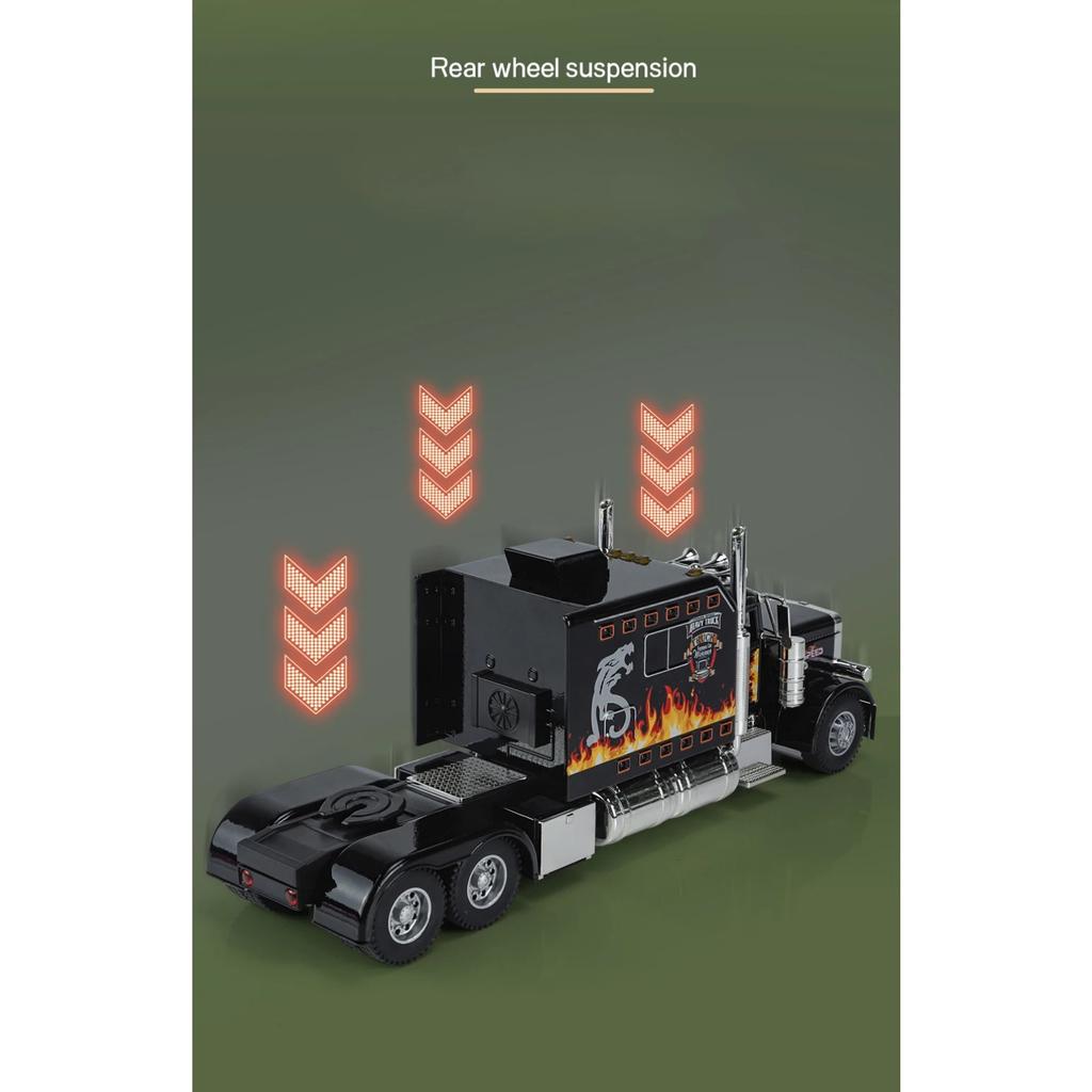 1/24 Peterbilt 389 Седельные тягачи Грузовик Сплав Американский Мускул Грузовик Модель Игрушка Литой Металл Звук и Свет Машина Игрушка для Детей Транспортное средство