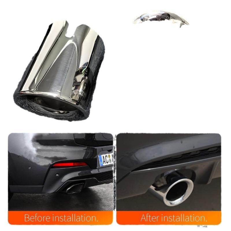 Автомобиль Авто Выхлоп Глушитель Наконечник Труба Нержавеющая Сталь Хром Отделка Задняя Хвостовая Горловина Для BMW X4 X3 2018-202 1 шт.