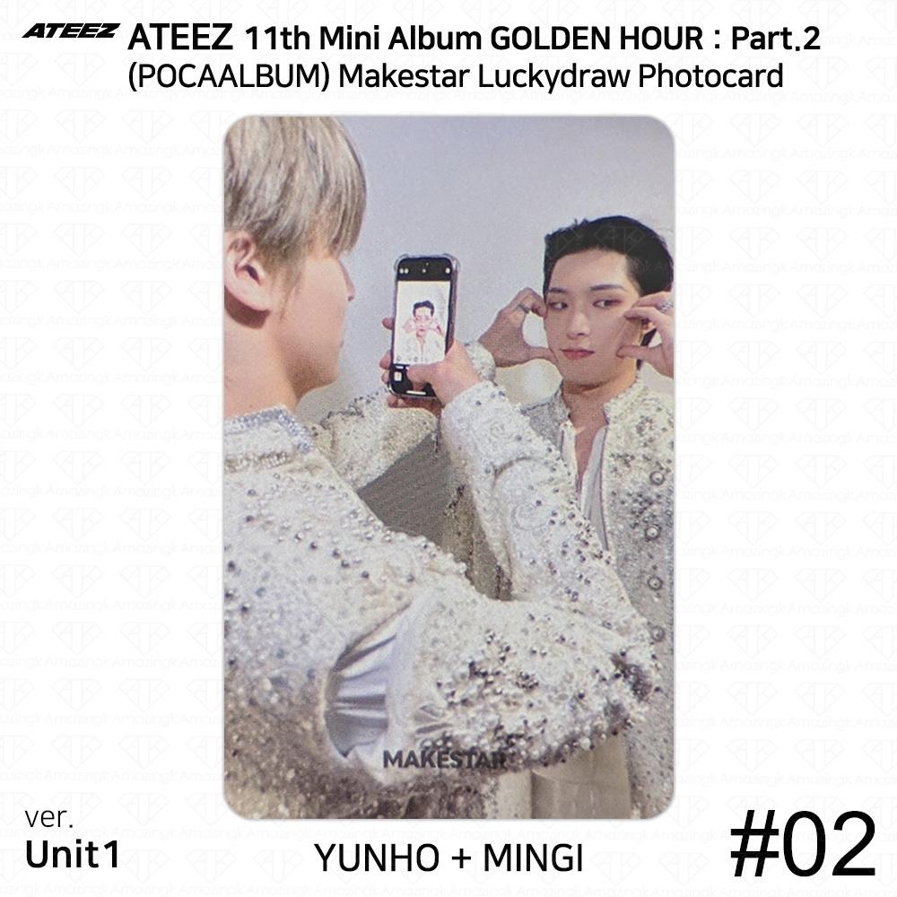 ATEEZ Золотой час. Часть 2. Makestar Pocaalbum Luckydraw Фотокарточка KPOP K-POP