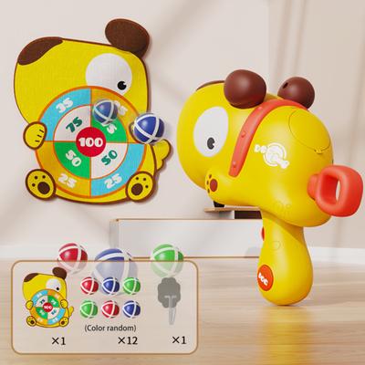 Настольная игра «Дартс» для детей 3-8 лет, набор игрушек для дома и улицы с пусковой установкой, 12 липких шариков, мультяшный динозавр, изображение, веселая игра для вечеринки, подарок