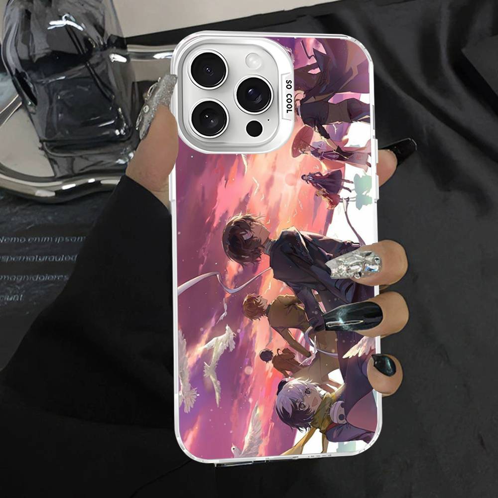 Аниме Бродячие псы Банго Для iPhone 17 16 15 14 13 12 11 Pro Max Plus Матовый Цветной Задний Чехол для Телефона