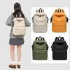 Daily Large Capacity Travel School Backpacks Ladies Pure Color Shoulder Knapsacks Nylon Zipper Shopping Rucksacks