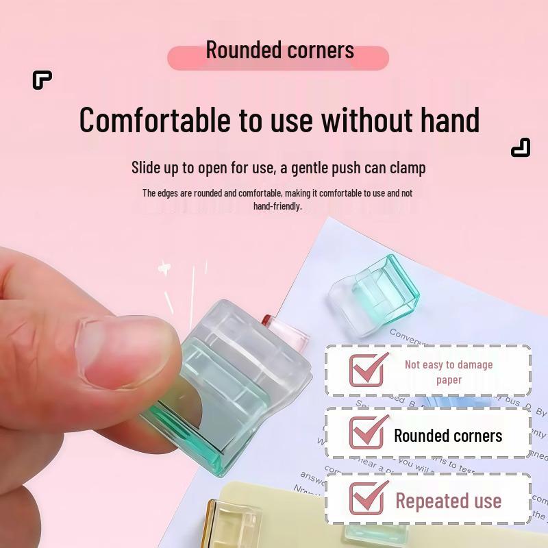 Прозрачные конфетно-цветные многофункциональные офисные зажимы