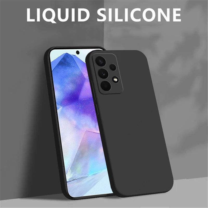 A55 A35 A15 A05 A05S Case Square Solid Color Liquid Silicone Phone Cases For Samsung Galaxy A05 A05S A15 A35 A55 5G Back Cover
