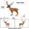 Simulated Animal Wild Antelope Elk Horned Horse Model Ornament Toy Children