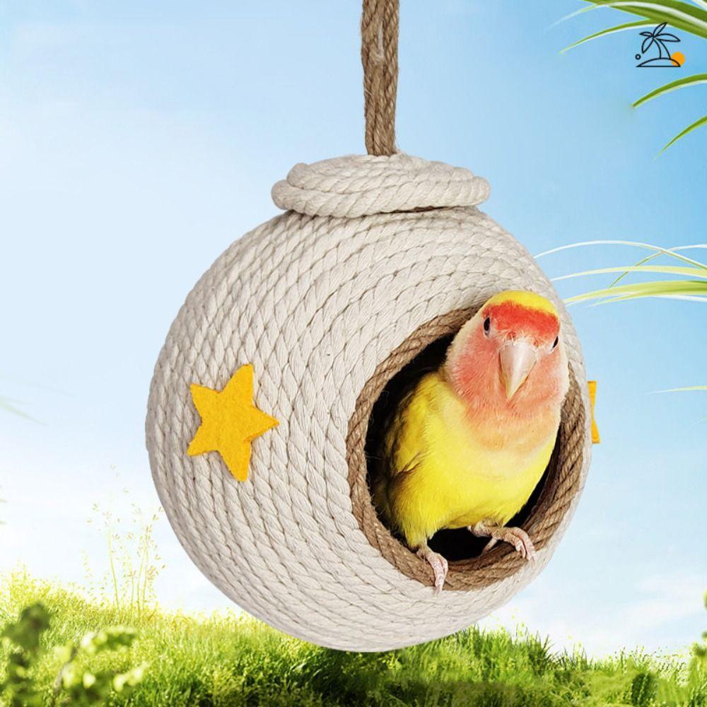 Comfortable Coconut Husk Bird Cages Bite Resistant Bird House Bird Supplies Hamster Bed Garden