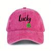 Lucky Clover Printed Baseball Hat for Men and Women, Simple Design, Casual Duck Tongue Hat