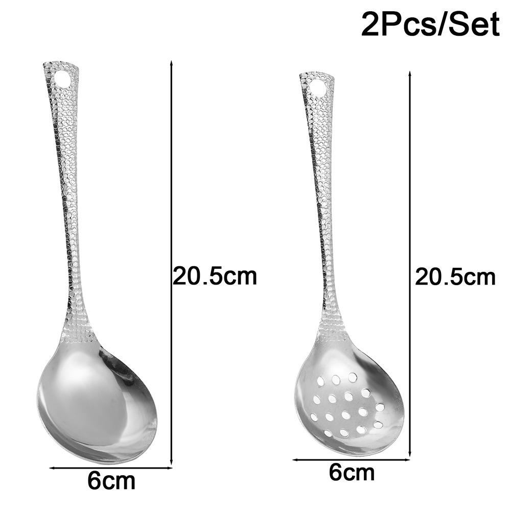1/2Pcs Stainless Steel Soup Scoop 20cm Cooking Gadget  for Hot Pot Restaurant Eating
