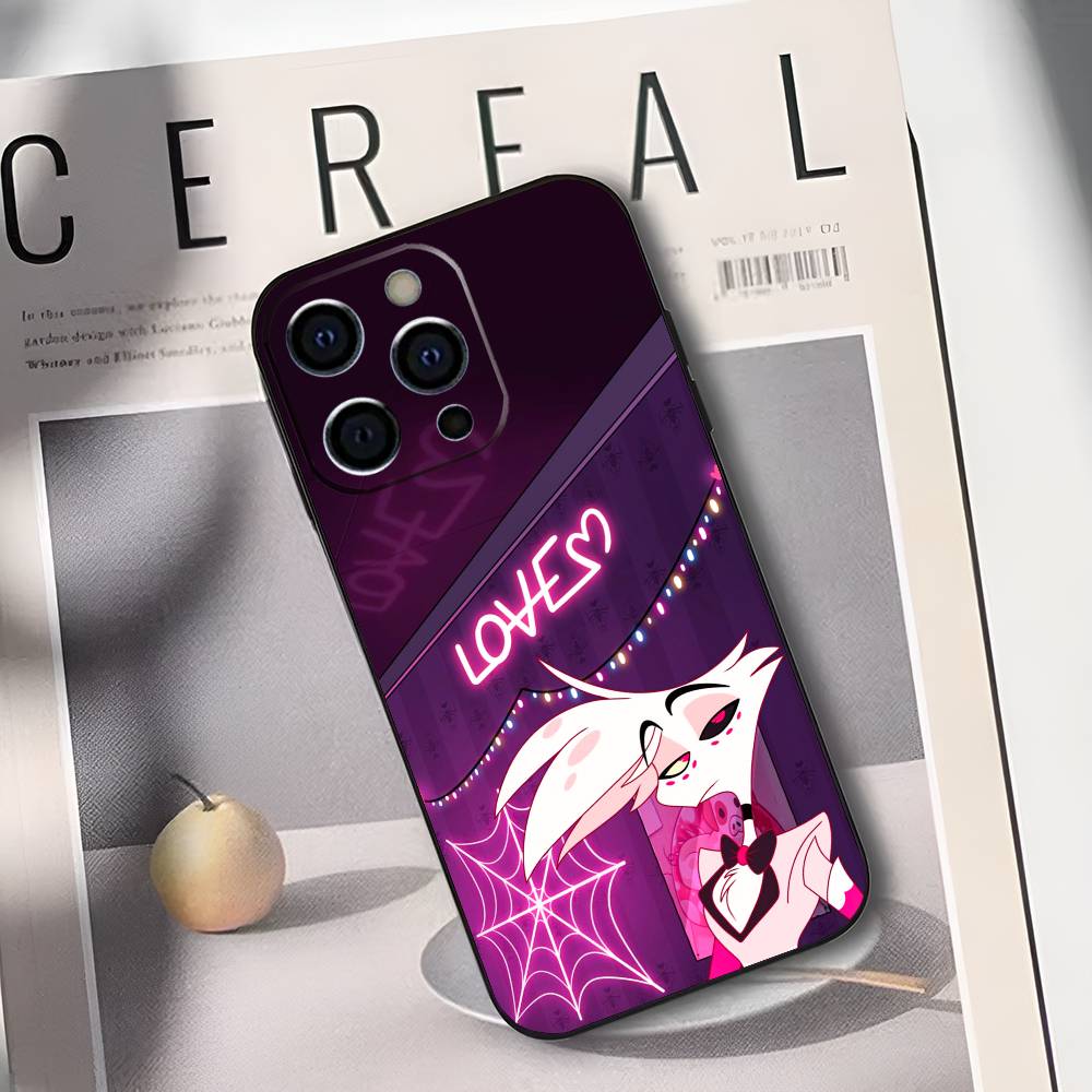 Чехол для телефона Angel Dust H-Hazbin H-Hotel для iPhone 17,16,15,14,13,12,11 Plus,Pro Max,XS, Мягкий силиконовый черный чехол