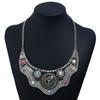 Vintage Geometric Alloy Necklace With Rhinestones For Women And Men