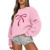 Women  Tops Women's Long Sleeve Sweatshirt Casual Crewneck Loose Fit Pollover Fleece Tops