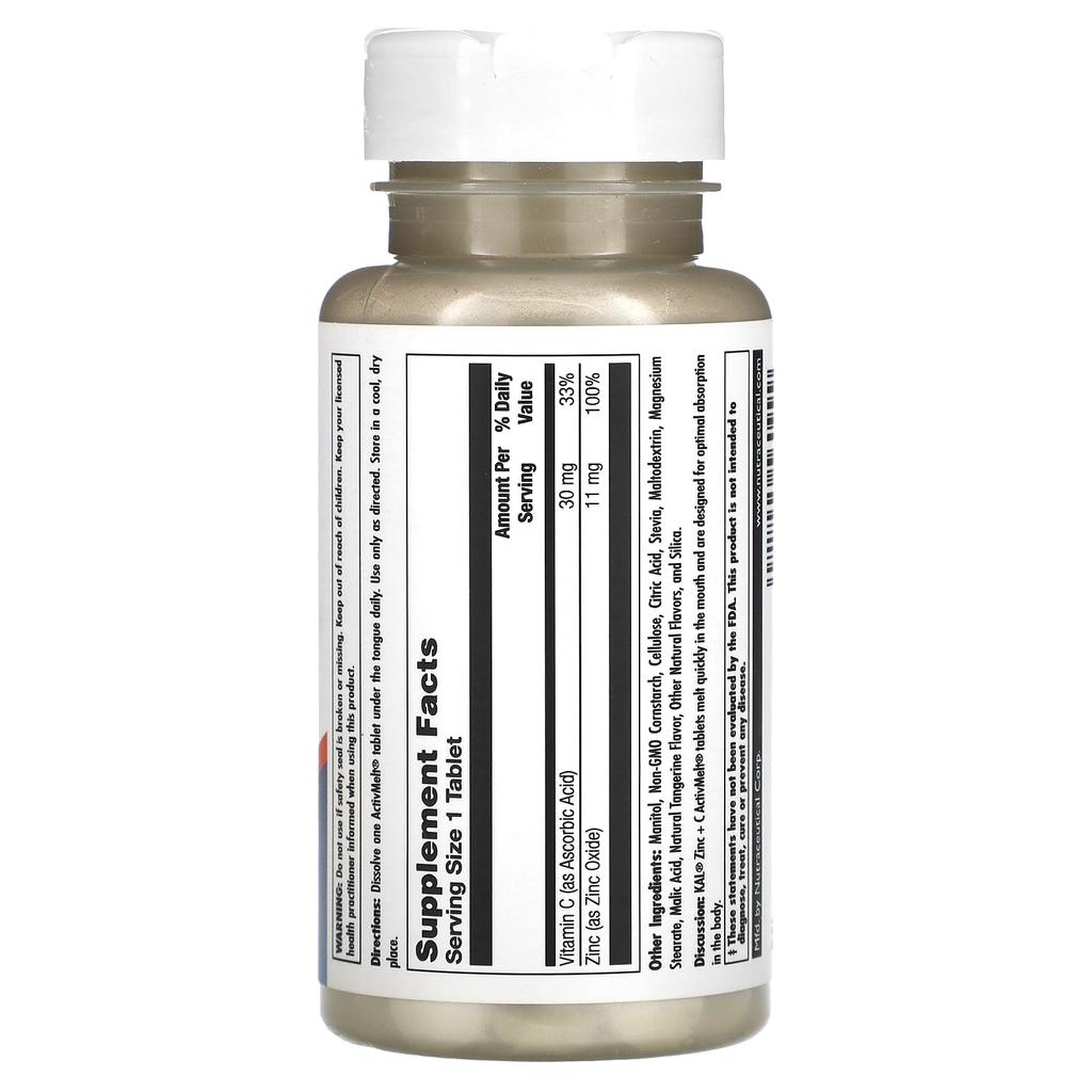 Zinc + C, Tangerine, Micro Tablets 90 Tablets