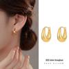 Banyan Tree S925 Silver U-Shaped Earrings - Korean Fashion Blogger Style