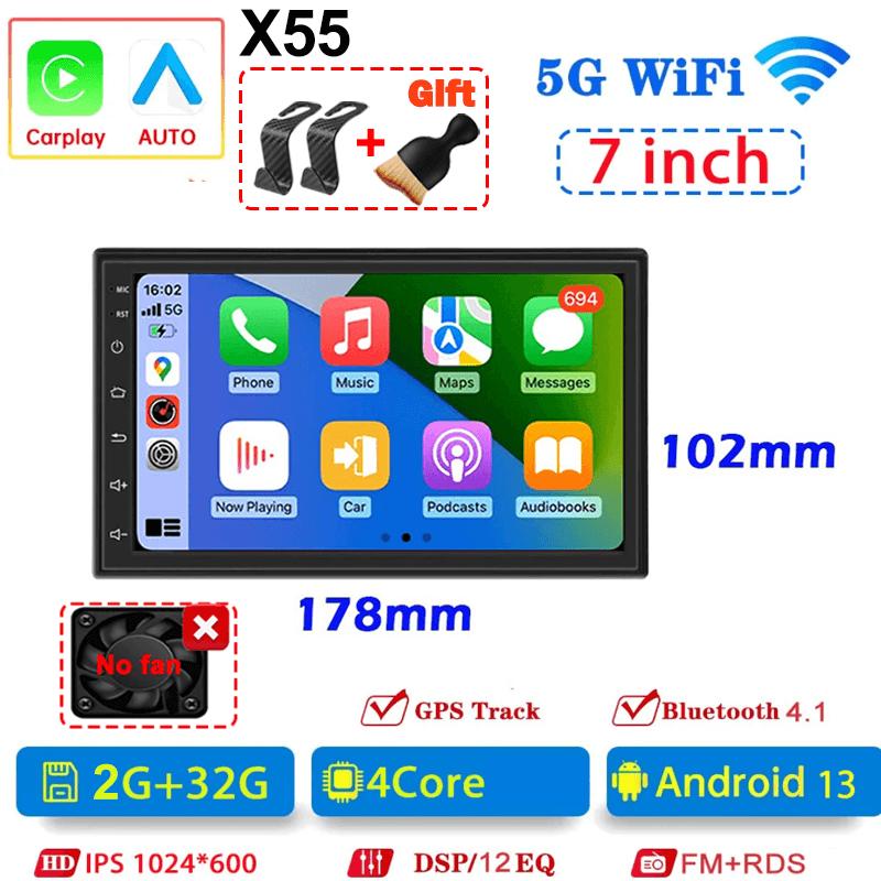 Универсальная 2Din автомагнитола Android 13 7"/9"/10" Авторадио Аудио 64G GPS BT беспроводной Carpaly Мультимедийный плеер Для Hyundai Nissan