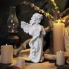 Nordic Creative Resin Angel Figurine, Modern Angel Sculpture Decorative Desktop Ornament
