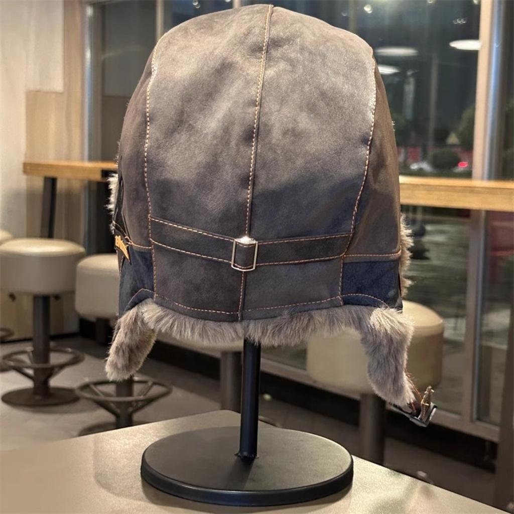 Winter Men's Winter Lei Feng Hat Korean Version Trendy Women's Ear Protection Hat Cat Embroidery Autumn and Winter Mask Hat