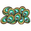20pcs Peacock Feather Shape Sew On Patch Applique Iron On Patch Applique For Clothes DIY