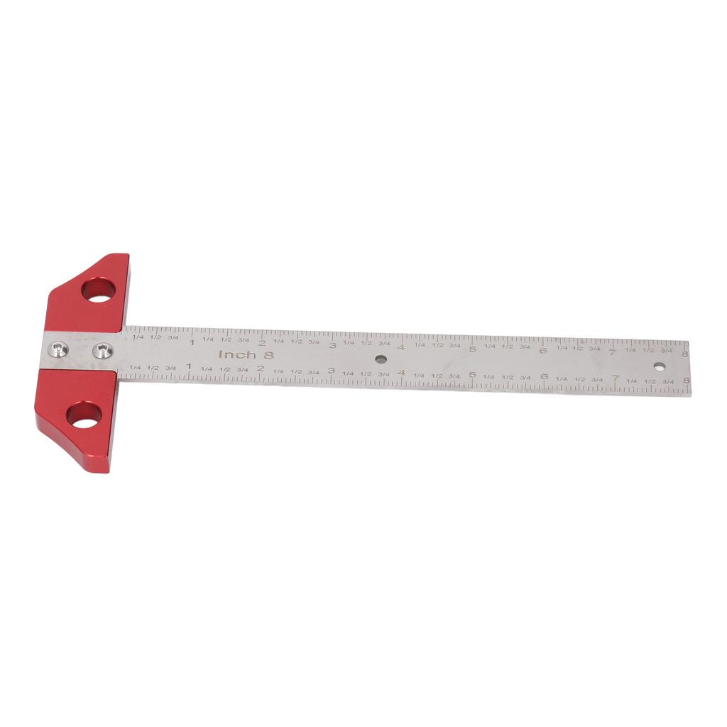 Т-образная линейка 8 дюймов для рисования, металлическая, для деревообработки, разметки, измерения, чертилка, метрическая/имперская шкала для