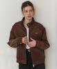 OURHOPE Corduroy Button-Detail Blouson Jacket - Brown