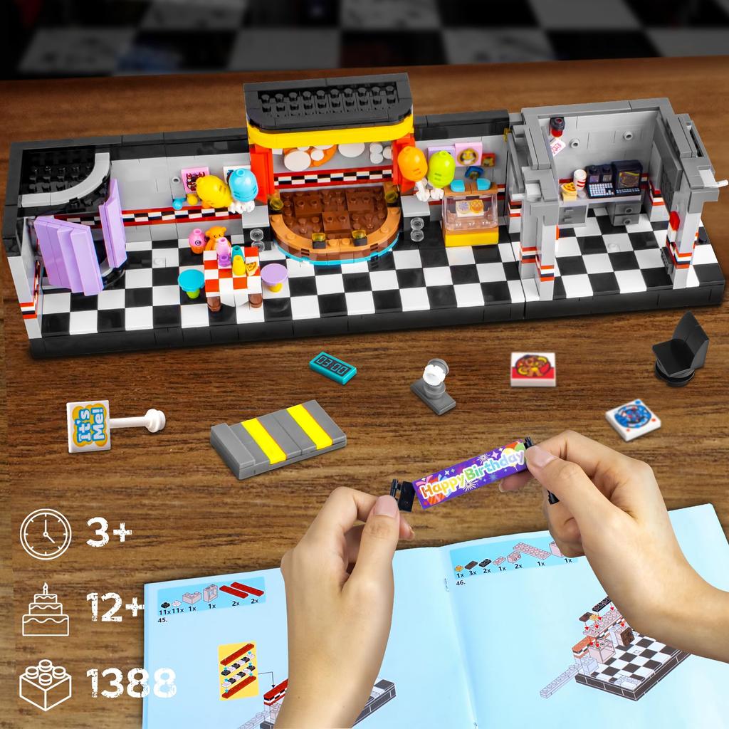 1388 шт. Классическая игра ужасов, сцена, строительство, Five Nights Security Breach, строительные блоки, игрушки для фанатов игр, украшение для дома