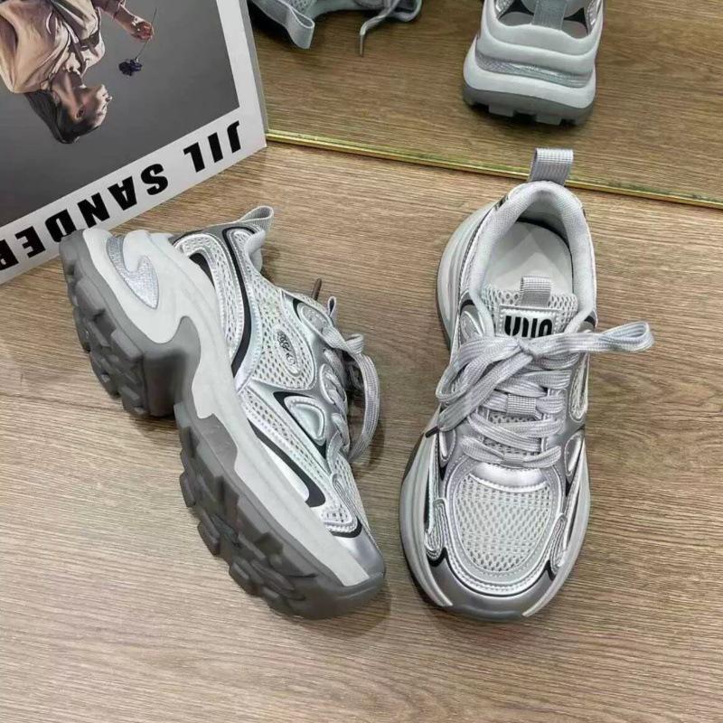 Модные женские роскошные массивные кроссовки с сеткой, дышащие, с увеличенным внутренним слоем, спортивные, беговые, повседневные, женские, для фитнеса, вулканизированные туфли