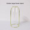 Nordic Creative Vase Home Decor Golden Glass Hydroponic Plant Holder Iron Line Flowers Ornament Garden Decoration Hot