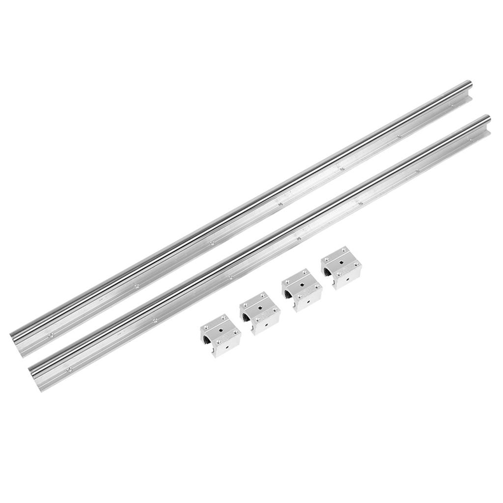 2pcs SBR20 1000mm Linear Slide Rail Shaft 4pcs SBR20UU Baring Slide Block