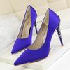 Comemore Metal Thin Heel High Heels Women Pumps 2025 Sexy Pointed Toe Ladies Shoes Wedding Woman Elegant Party Sandals