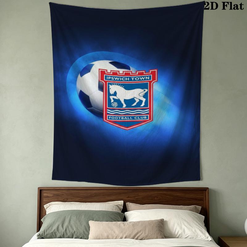 Ipswich Town FC Wall Tapestry Aesthetic Wall Hanging Printed Fabric Blanket Decorative Tapestries for Bedroom Living Room Home Decor