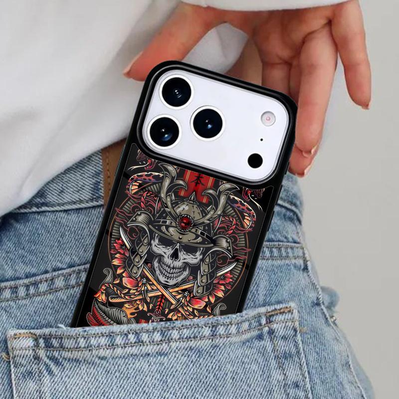 Японская маска демона Они Ханья Самурайский Чехол для телефона для iPhone 16e 15 14 13 12 17 Pro Max Plus Air 17pro Чехол