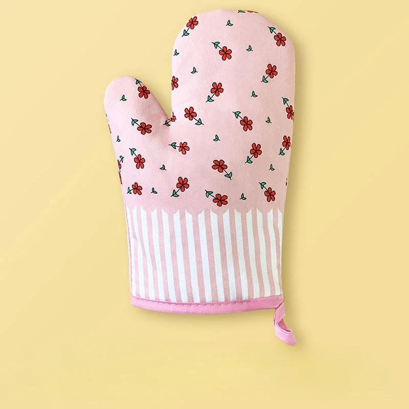 Перчатки Посуда 1 шт. Новый Пасторальный Стиль Утолщенные Клетчатые Перчатки для Микроволновой Печи Перчатки для Микроволновой Печи