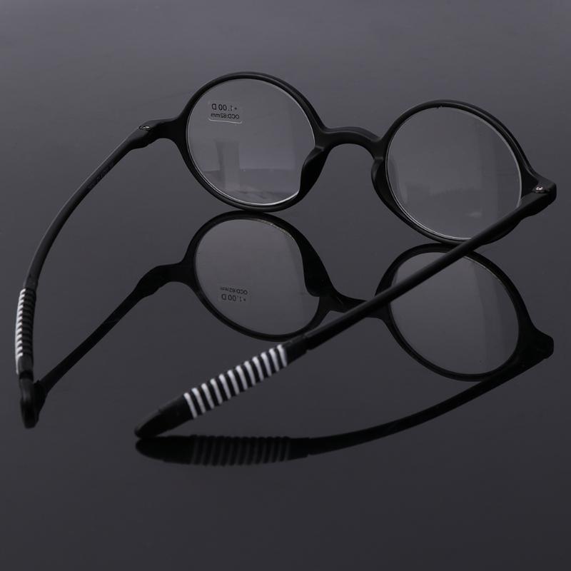 Новые легкие круглые очки для чтения TR90, полимерные очки для пресбиопии + 1,0 ~ + 4,0
