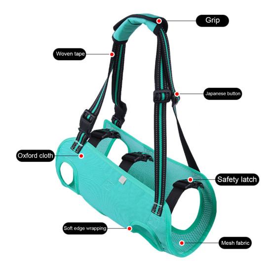 Dog Lift Harness Full Body Support Rehabilitation Dog Sling Carrier Adjustable Recovery Dog Lifter Vest for Old Joint Injuries Arthritis Disabled Dogs
