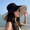 Summer Womens Large Brim Cotton Polyester Fisherman Hat With Sunshade And Windproof Features For Travel