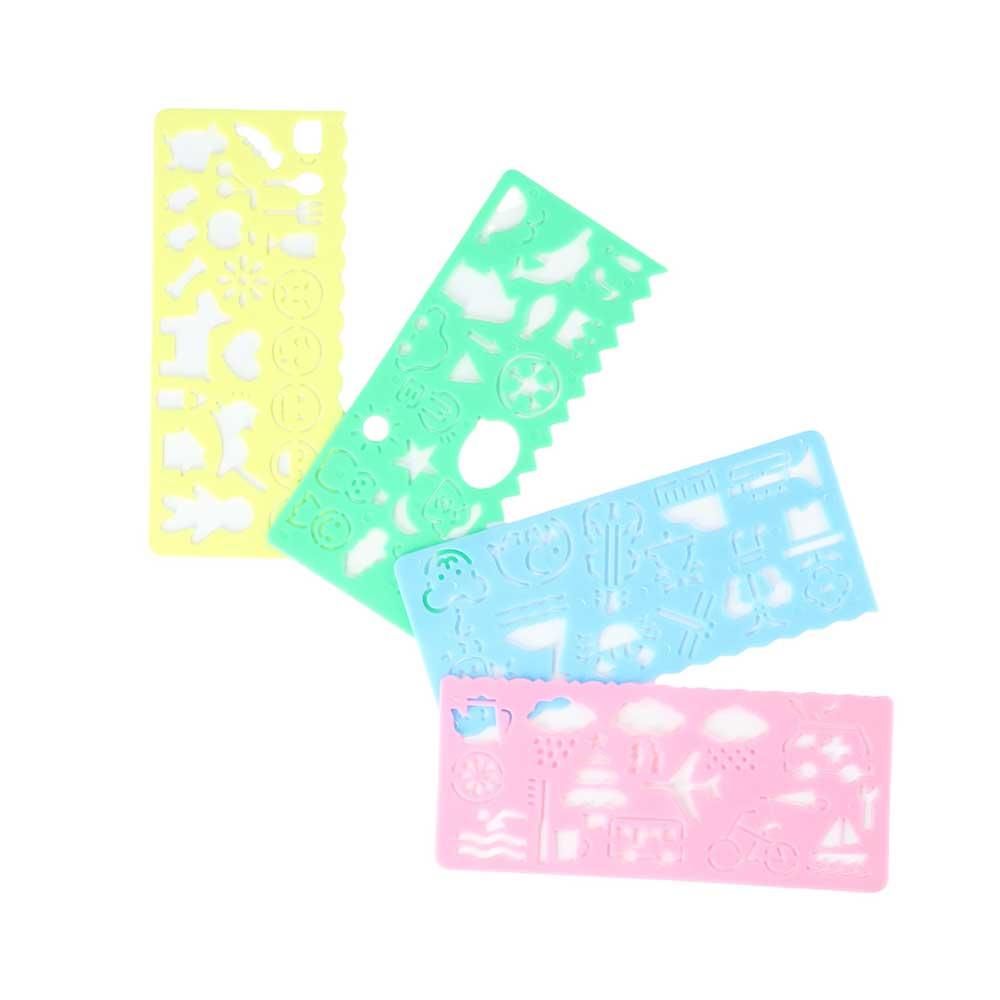 Доска для рисования Мультяшный Спирограф Школьные принадлежности для рисования Пластиковые линейки для рисования Шаблон для рисования