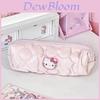 Холщовый пенал на молнии Hello Kitty с милым дизайном для девочек и для школы