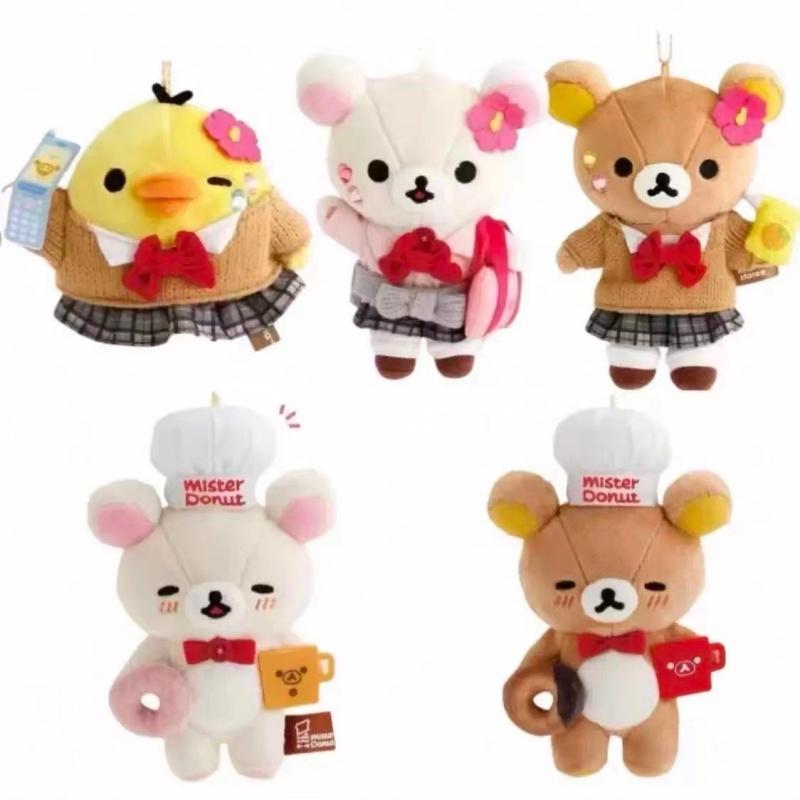 SanX Rilakkuma Серия JK для кампуса плюшевая кукла-медведь подвеска Аниме Повар Корилаккума Кииротори милый цыпленок мягкая игрушка брелок