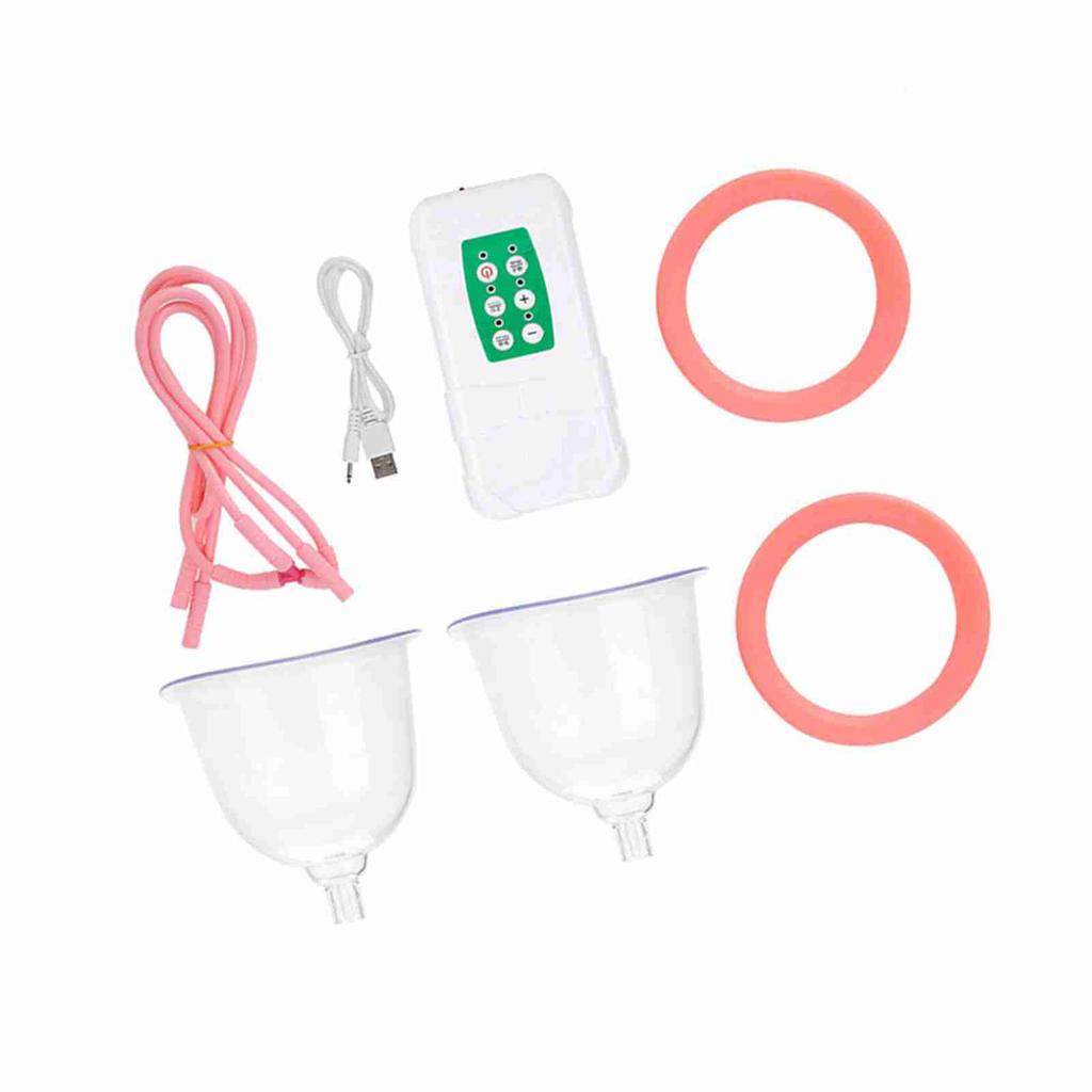 Мощный вакуумный аппарат для увеличения груди с электрической двойной чашкой и зарядкой через USB (Кубок CD)