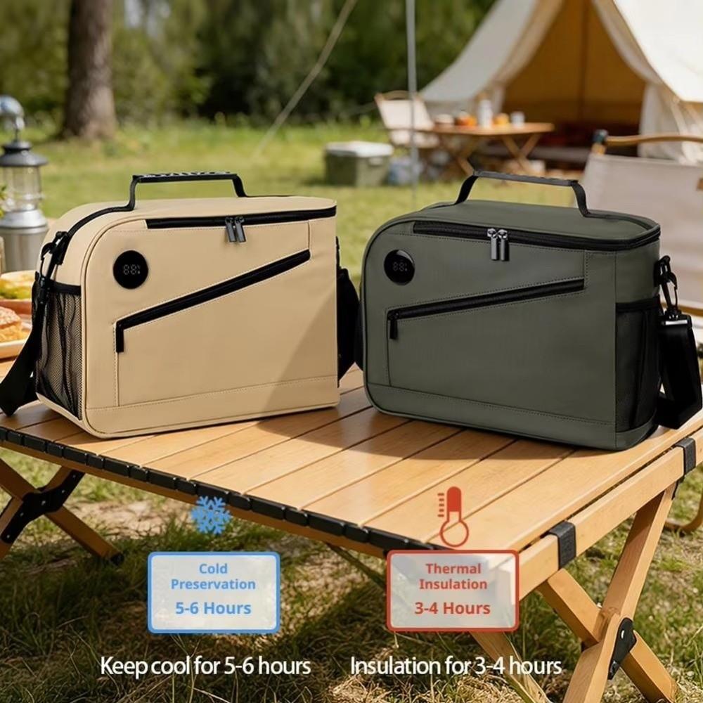 with Temperature Display Cooler Bag Large Capacity Insulated Lunch Bag  Travel