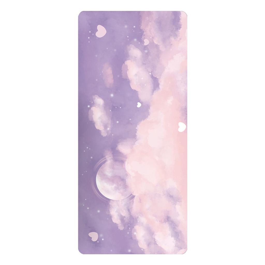 Коврик для мыши увеличенного размера, мультяшный пейзажный узор, резиновая основа, утолщенный коврик для компьютерной клавиатуры и мыши