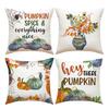 Home Decor Hey There Pumpkin And Fall Elements Design Pattern Cushion Cover Suitable For Sofa Bedroom Car Pillow Cover