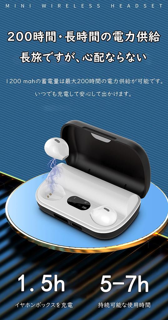 SZHTFX Stealth Bluetooth 5.2 Earbuds, Single or Dual Ear, TWS Earbuds, Hi-Fi, Advanced Touch Screen, Battery Level Display, Ultra-Lightweight 3g,