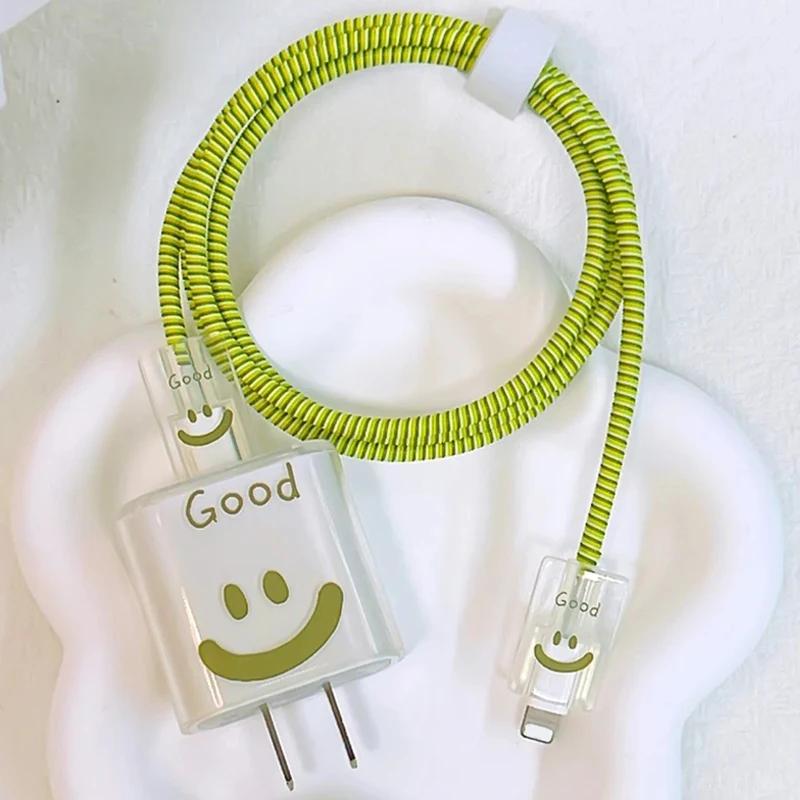 Защитный чехол для зарядного устройства iPhone 14 13 12 Pro Max 18/20 Вт, чехол для зарядного устройства, чехол для USB-кабеля, чехол для сматывания кабеля для зарядки и передачи данных