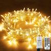 Guirlande Lumineuse Extérieure - 12m - 120 LED - 8 Modes - Blanc Chaud - Télécommande